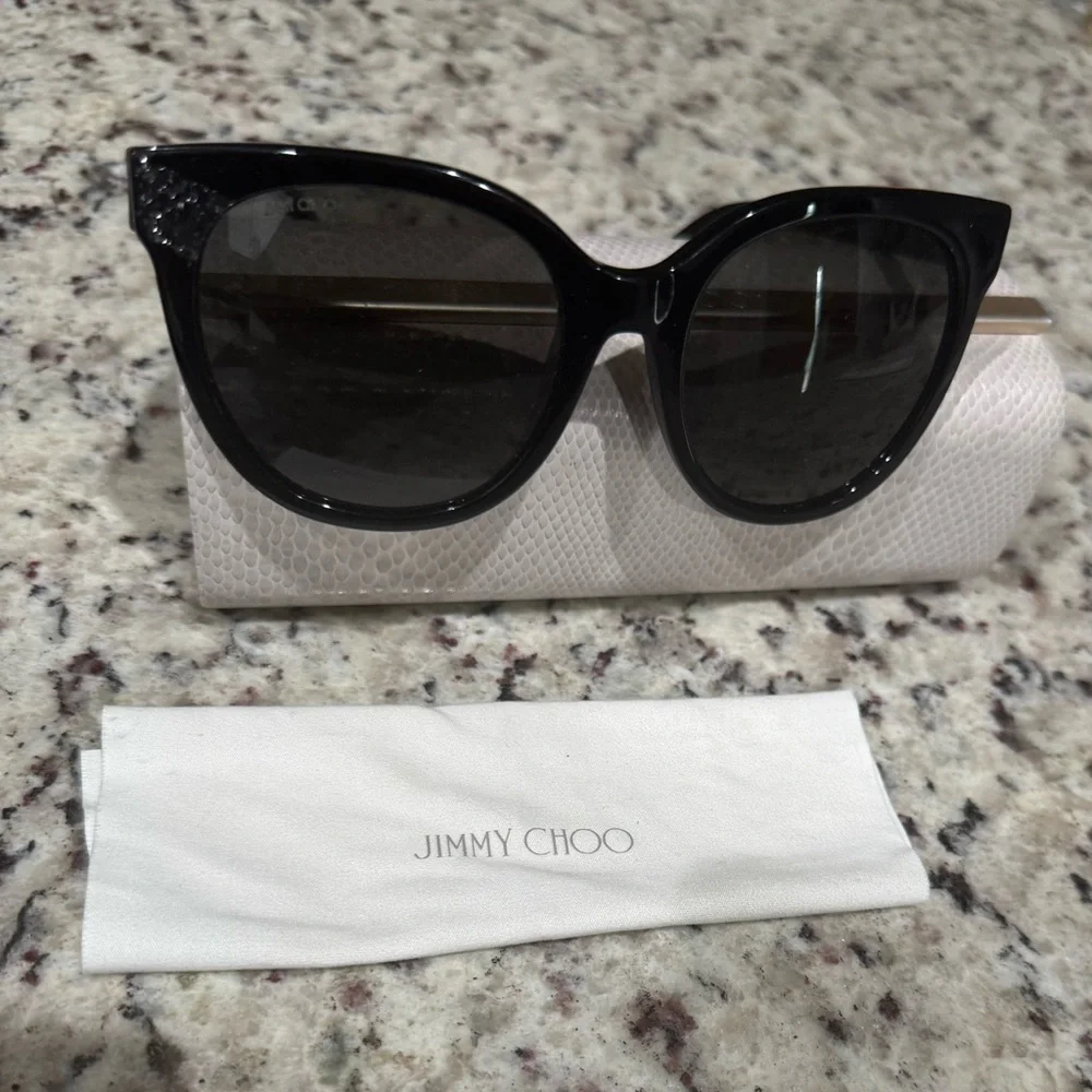 Jimmy Choo Elegant Black sparkle ✨ Sunglasses